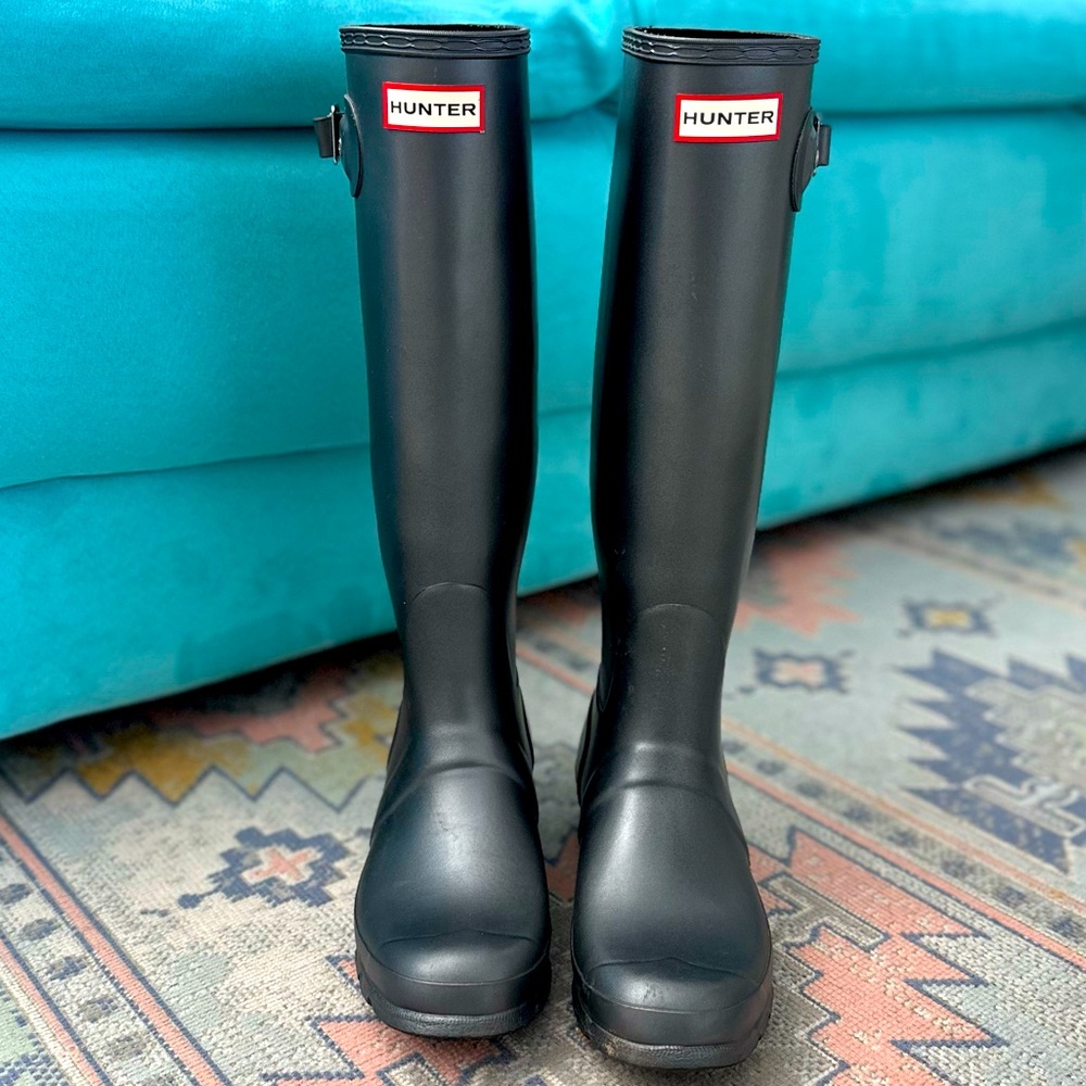 HUNTER Nebula Gunmetal Tall Rain Boot 👢